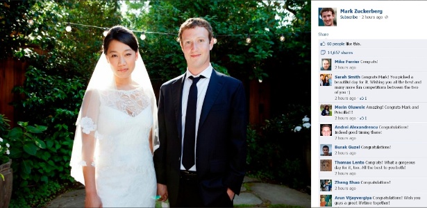 Mark Zuckerberg: um exemplo de homem casado com grande influência no Facebook - Reuters