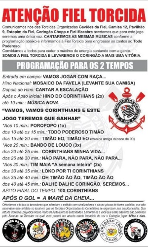Música da torcida do Corinthians zoando Palmeiras ganha nova letra