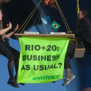 Protesto do Greenpeace no Maranhão menciona Rio+20 - Greenpeace/Gilvan Barreto 
