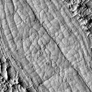 Imagem da Nasa mostra marcas de lava vulcânica em Marte - AFP