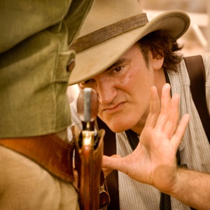 Quentin Tarantino durante as filmagens de "Django Livre" - Divulgação/Sony Pictures