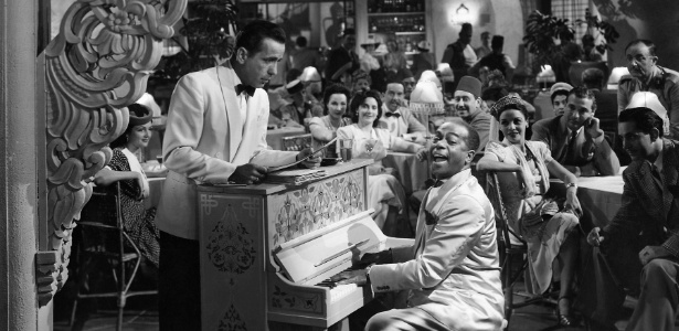 Sam (Dooley Wilson) e Rick (Humphrey Bogart) em cena de "Casablanca" - Divulgação