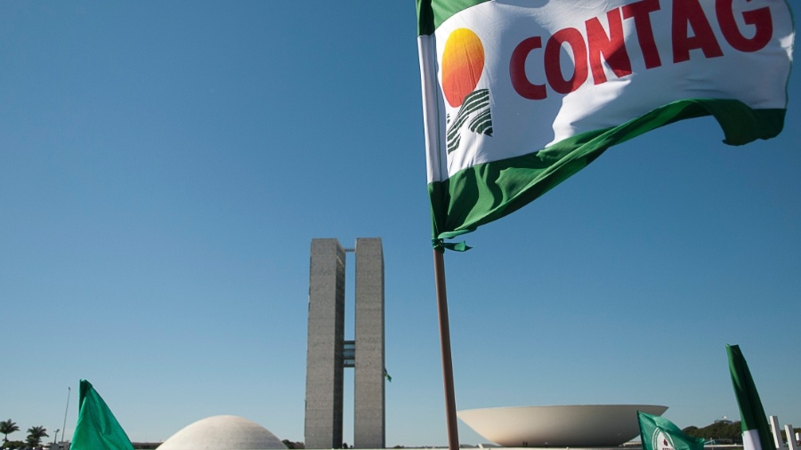 Manifestação da Contag em Brasília, em 2012