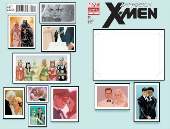Prévia do casamento gay do mutante Estrela Polar com Kyle, na Astonishing X-Men número 51 - Divulgação/O Capacitor
