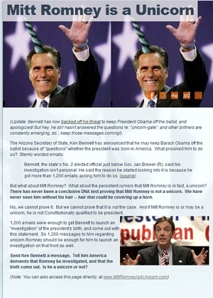 Psicografando Romney, escreveríamos: seus cornos - Reprodução/MittRomneyisaunicorn.com