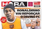 Corneta FC: Jornal popular anuncia Ronaldinho Gaúcho como novo reforço do Divino FC 