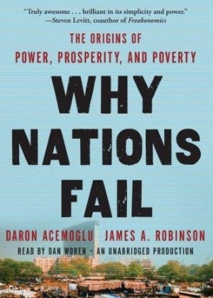 Livro "Por que os países falham: origem do poder, da prosperidade e da pobreza", do economista Daron Acemoglu e do cientista político Jim A. Robinson - Reprodução