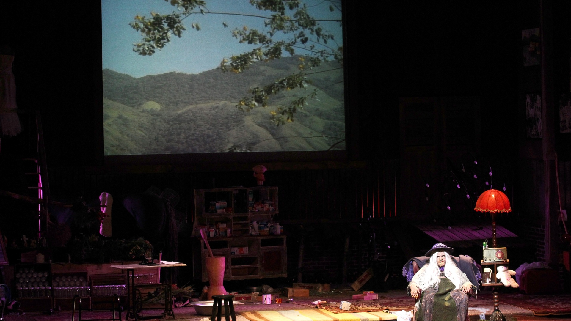 Eduardo Sterblicth é "A Velha" em peça encenada às segundas-feiras no Teatro Abril (4/6/12) - Manuela Scarpa/PhotoRioNews