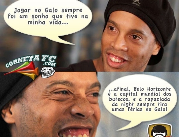 Corneta FC: Ronaldinho fala sobre sonho de jogar no Atlético-MG