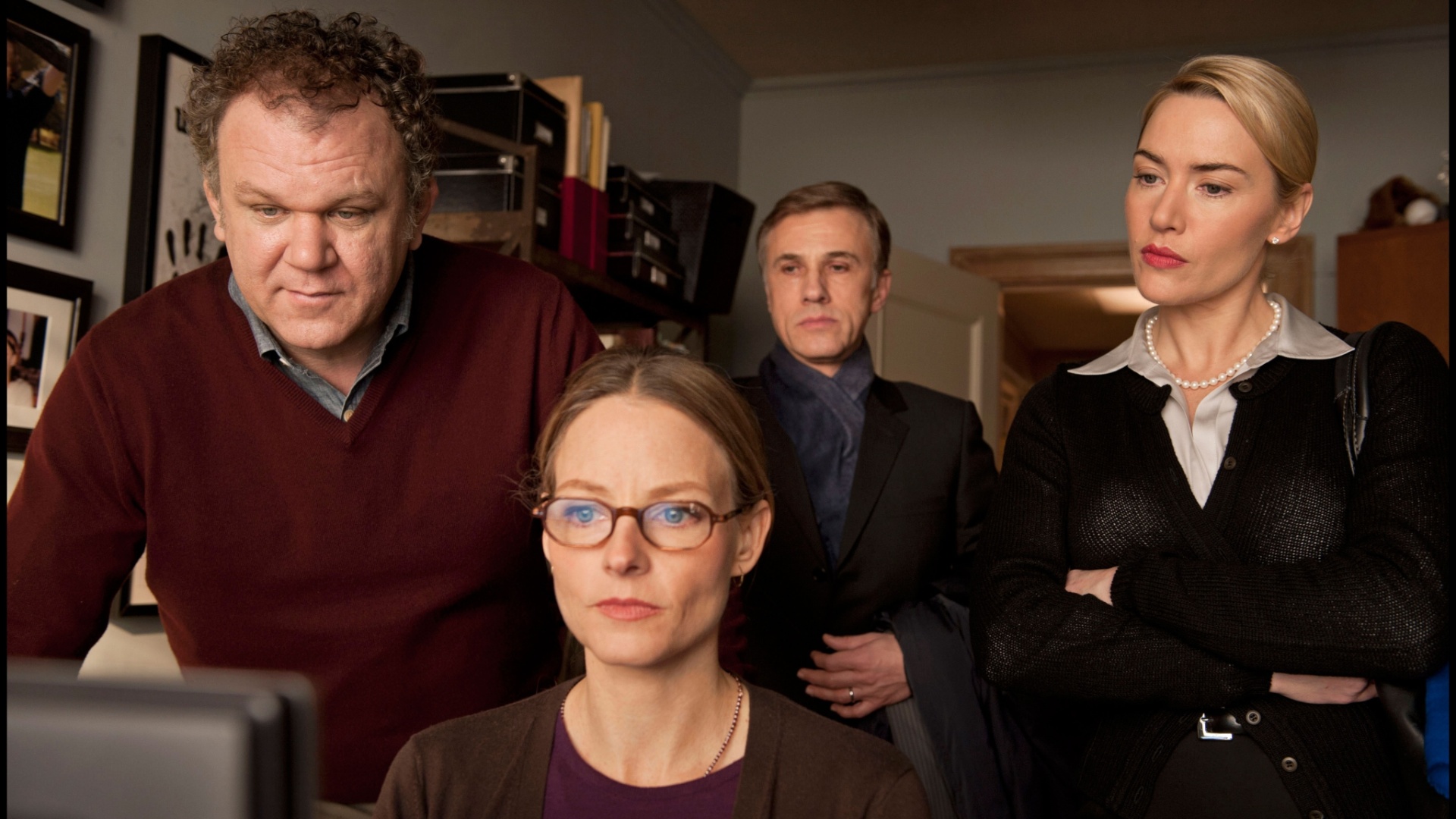 John C. Reily, Jodie Foster, Christoph Waltz e Kate Winslet em cena de "Deus da Carnificina", de Roman Polanski - Divulgação