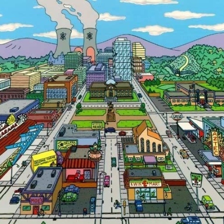 A paisagem de Springfield, com a Usina Atômica do Sr. Burns ao fundo - Divulgação - FOX
