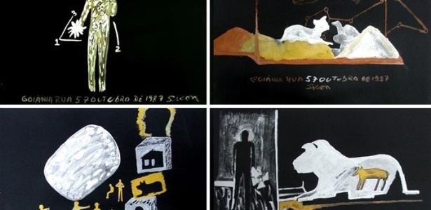 O acidente em Goiânia gerou, entre outros protestos, uma série de obras do artista plástico goiano Siron Franco sobre o tema - Reprodução