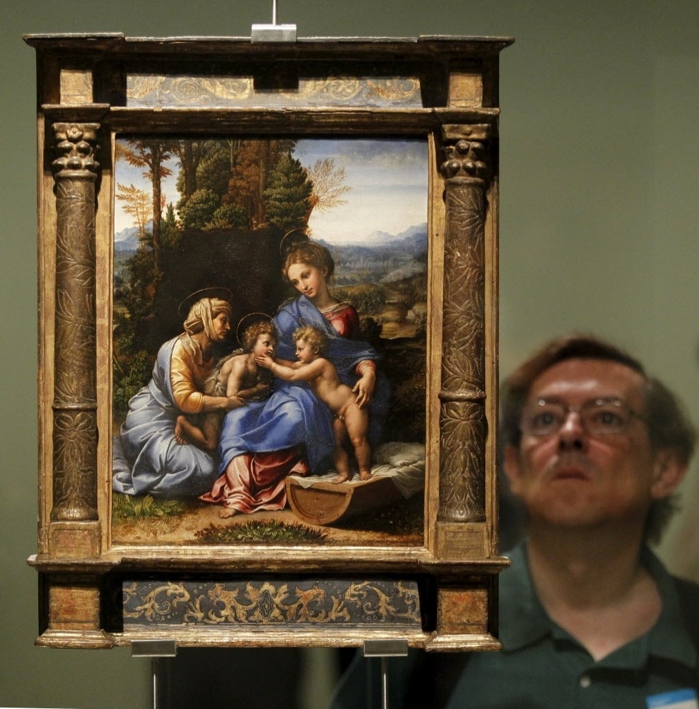 Museu do Prado e Louvre se reúnem para maior exposição sobre o pintor renascentista Rafael Sanzio. A exposição está em cartaz no Museu do Prado, em Madri, a partir de 12/6  - EFE/Chema Moya 