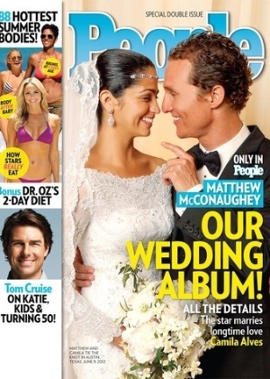 Revista exibe foto de Camila Alves e do ator Matthew McConaughey no dia do casamento (13/6/12)