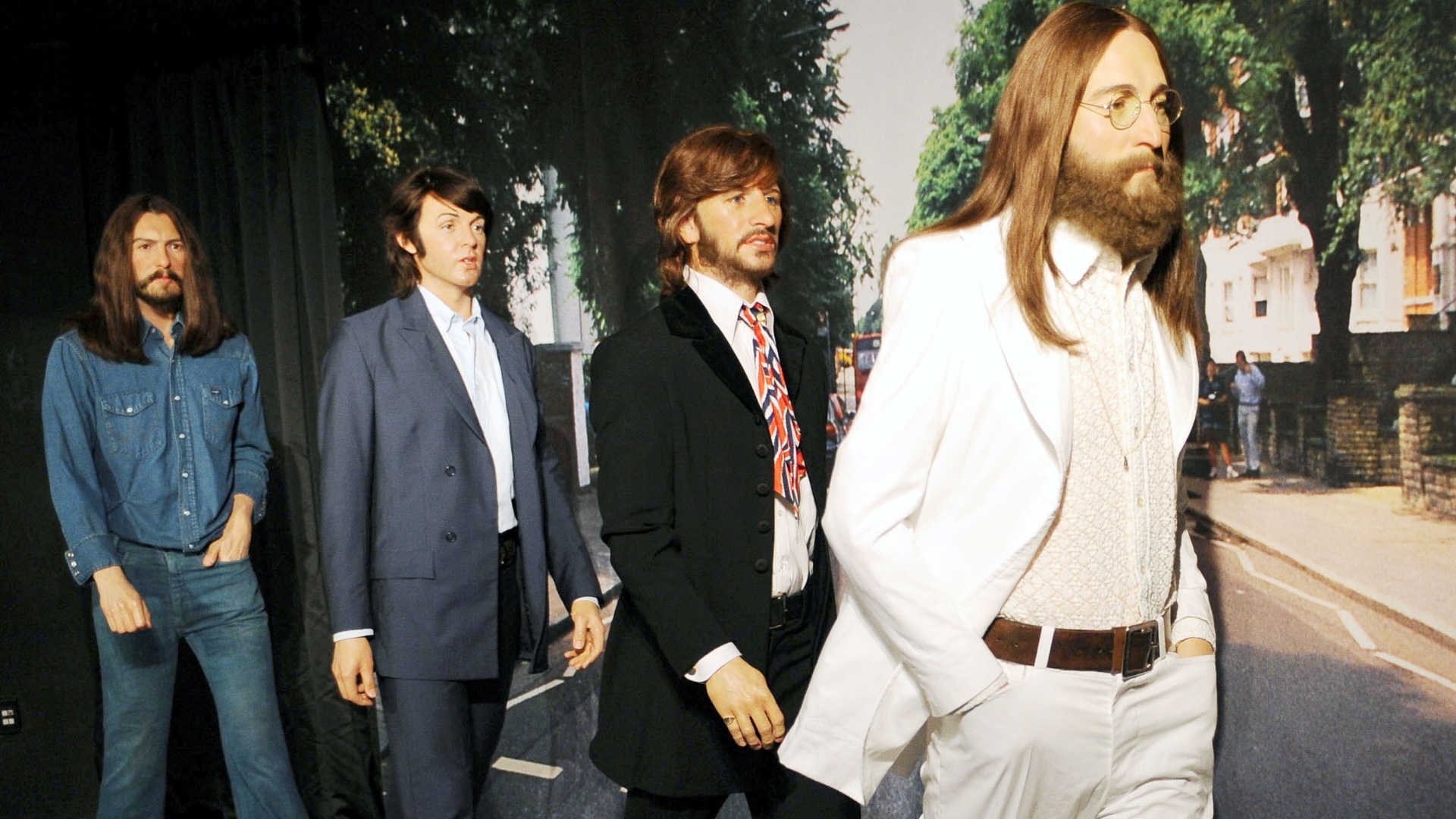 Beatles no museu de cera Madame Tussauds, em Londres, relembrados na cena famosa da travessia em Abbey Road - ACE Pictures / Brainpix