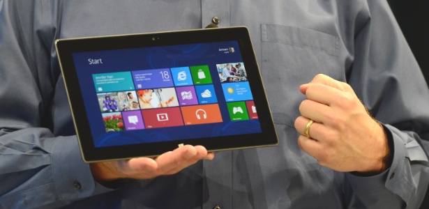 Tablet Surface, da Microsoft, tem pré-venda nos Estados Unidos e outros sete países - Joe Klamar/AFP