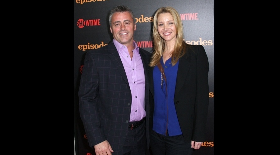 Lisa Kudrow e Matt LeBlanc se reencontram na última terça durante o lançamento da segunda temporada da série "Episodes", nos Estados Unidos (20/6/12)