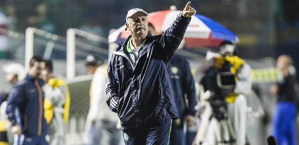 Felipão, técnico do Palmeiras, orienta sua equipe durante partida contra o Grêmio - Leonardo Soares/UOL