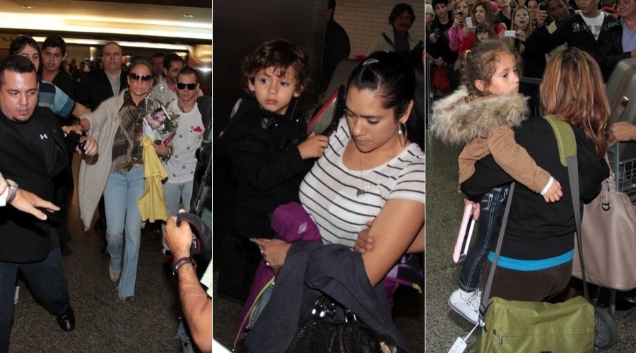 Jennifer Lopez desembarcou no aeroporto de Guarulhos, em São Paulo (22/6/12)