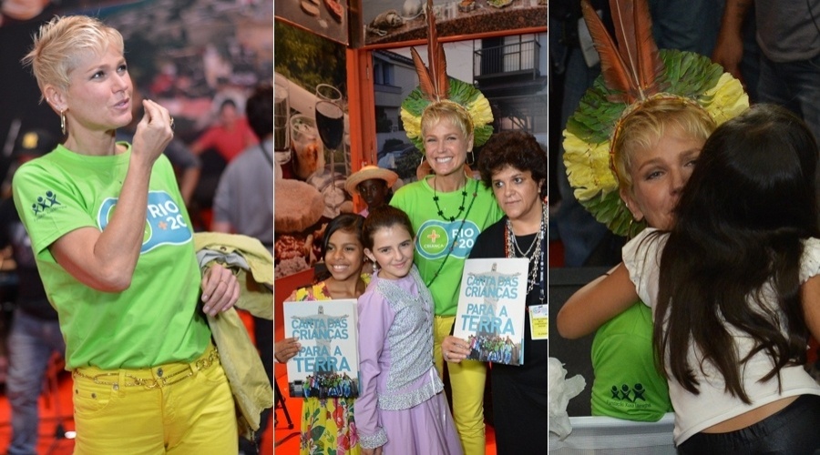 Xuxa participou do evento "+ Criança na Rio +20" que aconteceu nesta sexta no Forte de Copacabana, zona sul do Rio (22/6/12)