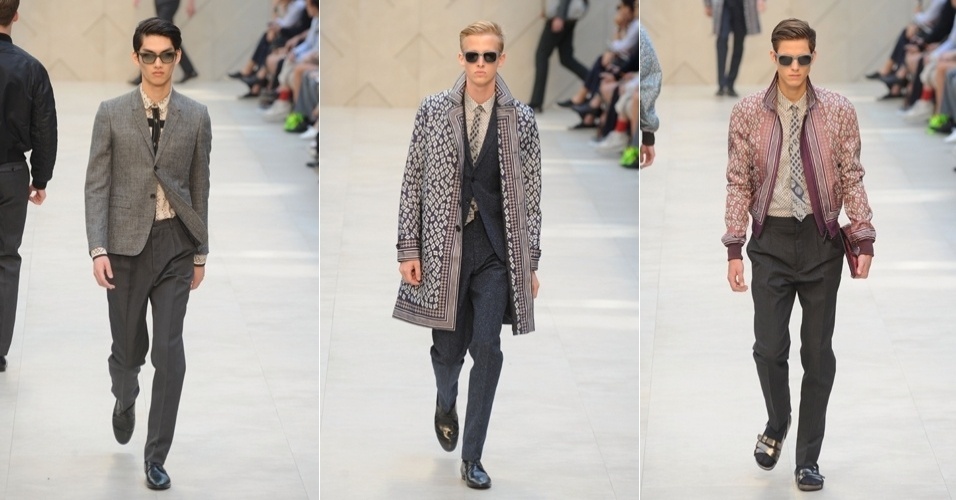 Desfile da linha Prorsum da marca britânica Burberry na semana da moda masculina de Milão, na Itália - Pier Marco Tacca/Getty