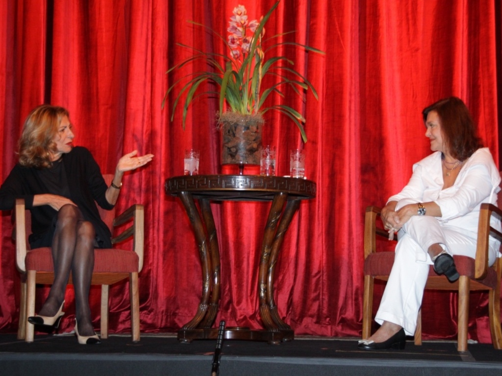 Marília Pêra e Yaçanã Martins no Theatro Net Rio, em Copacabana, durante coletiva da peça "Herivelto Como eu Conheci", no Rio de Janeiro (25/6/12) - Graça Paes/Foto Rio News
