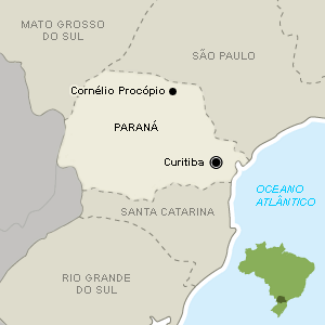Cornélio Procópio (PR) está a 413 km de Curitiba - Arte UOL