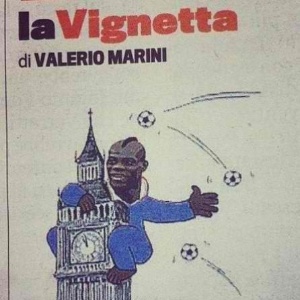 Mario Balotelli é retratado como King Kong<br> em charge no jornal Gazzetta dello Sport