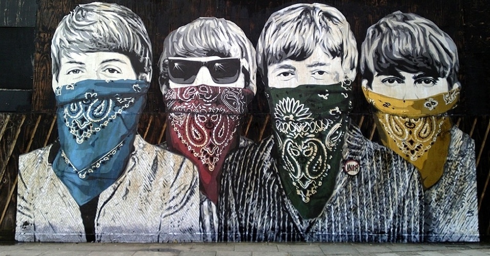 O americano Mr Brainwash, pseudônimo de Thierry Guetta, tem vários trabalhos espalhados pelas ruas londrinas (27/6/12) - Joe - LDNGraffiti.co.uk