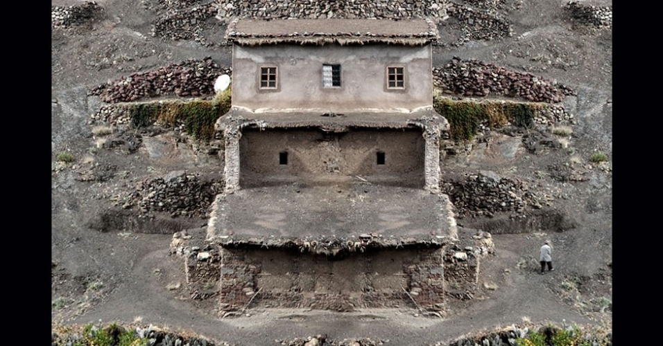 O trabalho de Willeit está reunido na série "Perspe", que mostra um "universo paralelo", com um ambiente inventado. - Gustav Willeit
