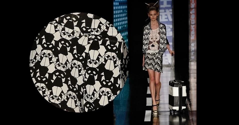 Os desenhos ursinhos panda da Oh Boy uniram a estampa figurativa com a geométrica - Alexandre Schneider/UOL