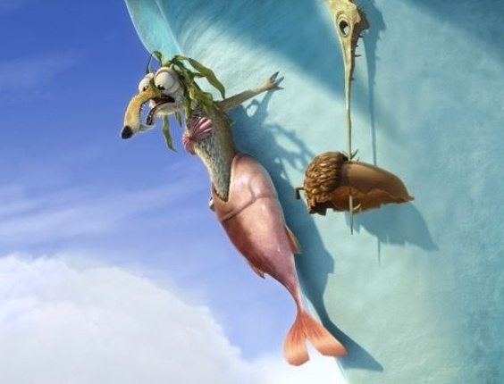 Scrat vira sereia em cena de "A Era do Gelo 4"  - Divulgação