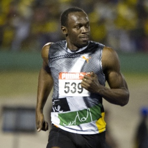 Usain Bolt durante a seletiva olímpica jamaicana, no último final de semana