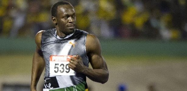 Bolt durante a seletiva olímpica jamaicana; velocista ficou em terceiro na final dos 100m