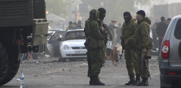 Atentado terrorista em Makhachkala, em maio, deixou pelo menos 13 mortos - EFE/Abdula Magomedov