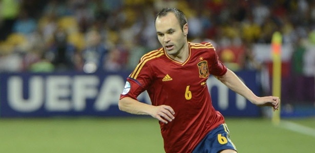Iniesta, jogador da seleção espanhola, foi eleito o melhor jogador da Euro-2012