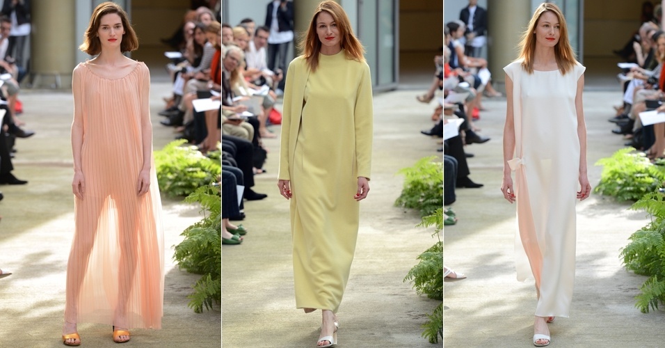 Looks de Adeline André para o Inverno 2012 na semana de alta-costura de Paris (02/07/2012) - Martin Bureau/AFP