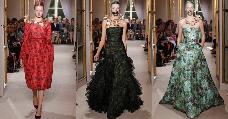 Looks de Giambattista Valli para o Inverno 2012 na semana de alta-costura de Paris (02/07/2012) - Benoit Tessier/Reuters