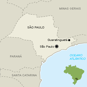 Guaratinguetá (SP) está a 176 km de São Paulo - Arte UOL