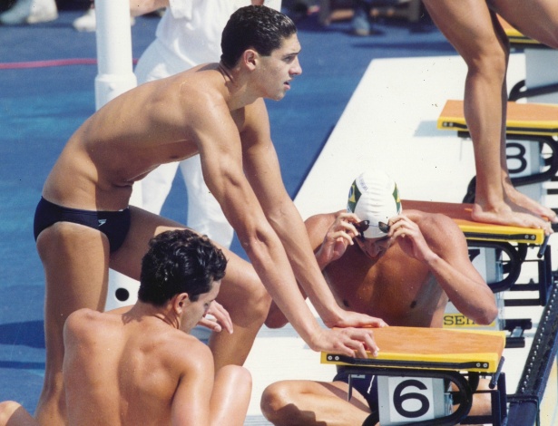 Gustavo Borges em ação nos Jogos Olímpicos de 1992; tensão antes da prata marcou a vida do nadador