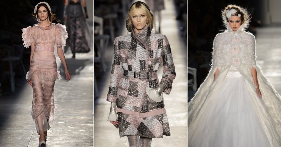 Looks da Chanel para o Inverno 2012 na semana de alta-costura de Paris (02/07/2012) - AFP/AP/AFP