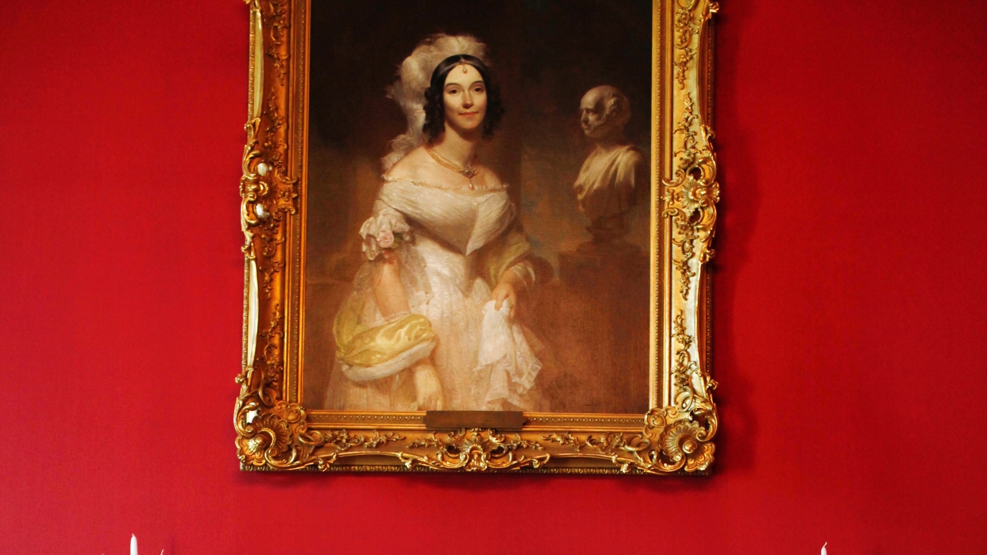 Na Sala Vermelha, o retrato de Angelica Singleton Van Buren, nora do Presidente Martin Van Buren e anfitriã da Casa Branca. Oito cômodos da Casa Branca podem ser visitados pelo público (imagem do NYT, usar apenas no respectivo material) - Luke Sharrett/ The New York Times