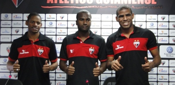 Vanderlei, Reniê e Patric são apresentados como jogadores do Atlético-GO nesta terça - Kaiê Oliveira/Site oficial do Atlético-GO