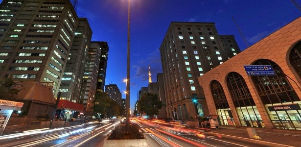 Foto mostra parte da imagem de 360° da Av. Paulista disponível na SpTuris - Divulgação