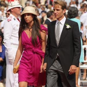 Tatiana Santo Domingo e Andrea Casiraghi no casamento do príncipe de Mônaco, Albert II, e Charlene Wittstock (2/7/11)