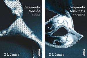 Capas da trilogia "50 Tons de Cinza", da inglesa E.L. James, que será publicada no Brasil pela editora Intrínseca - Divulgação