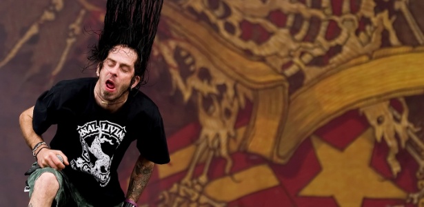 Randy Blythe, vocalista do Lamb of God, em show da banda em 2009  - AFP