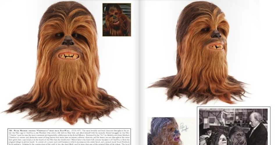 Essa cabeça de Chewbacca usada no filme original da saga pode enfeitar sua sala pela bagatela de US$ 60 a US$ 80 mil - Reprodução/Profiles in History
