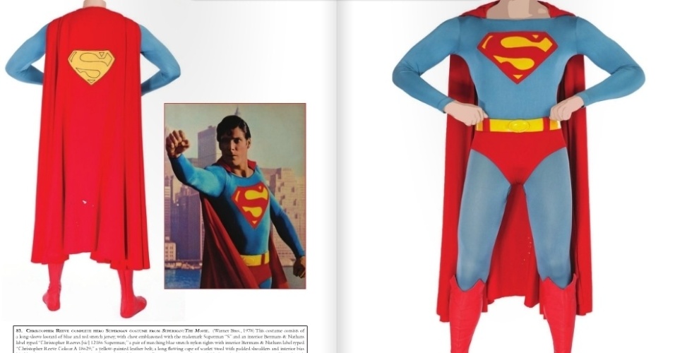 O traje de super-homem vestido por Christopher Reeve no filme de 1978 - Reprodução/Profiles in History