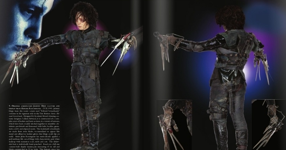 Roupa usada por Johnny Depp em "Edward Mãos-de-Tesoura" com estimativa de preço entre US$ 60 e US$ 80 mil - Reprodução/Profiles in History